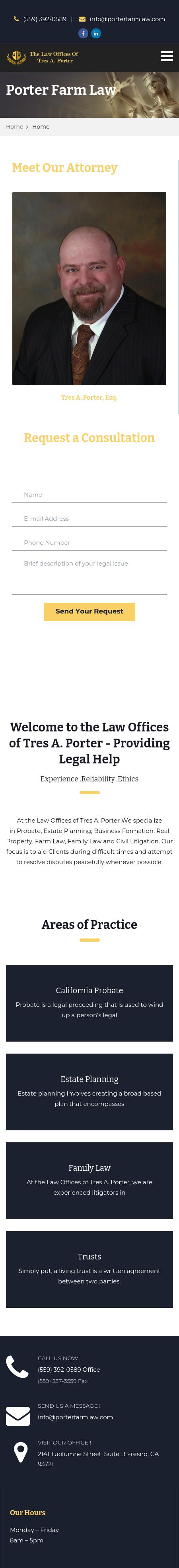 Porter Tres A The Law Offices Of - Fresno CA Lawyers