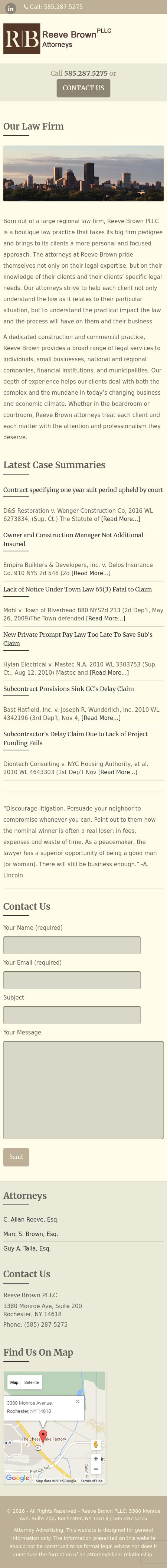 Reeve Brown PLLC - Rochester NY Lawyers