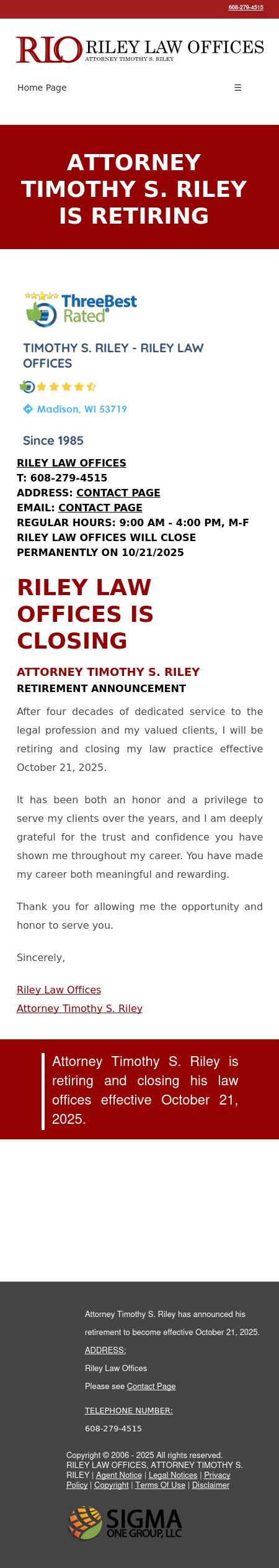 Riley Law Offices - Madison WI Lawyers