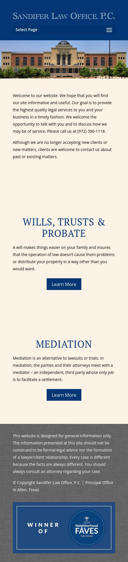 Sandifer Law Office, P.C. - Allen TX Lawyers