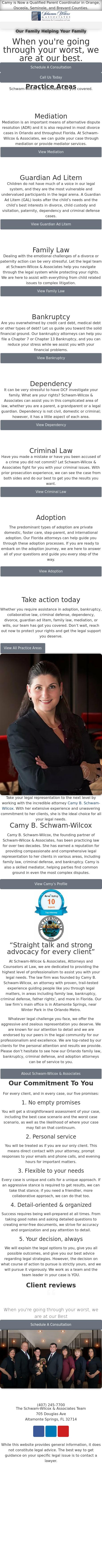 Schwam-Wilcox & Associates, Attorneys and Counselors at Law - Clermont FL Lawyers