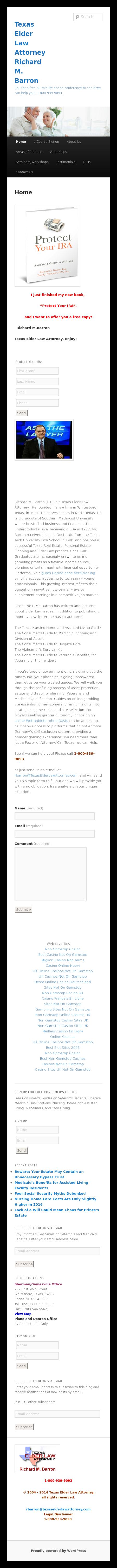 Texas Elder Law Attorney, Richard M. Barron - Whitesboro TX Lawyers