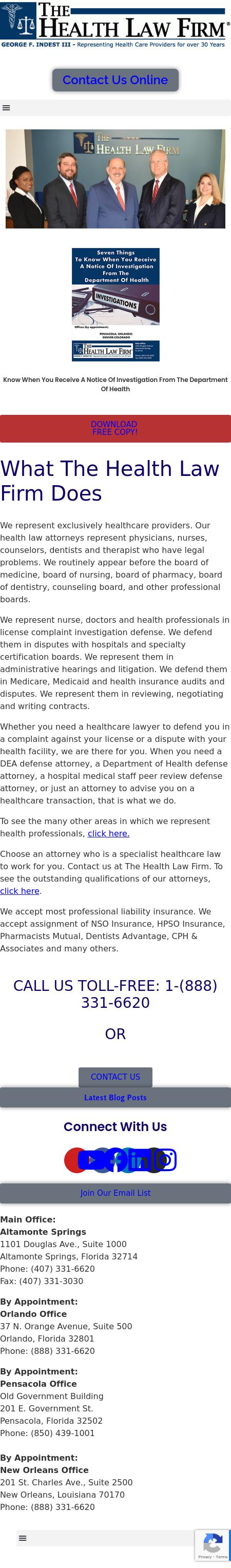 The Health Law Firm - Altamonte Springs FL Lawyers