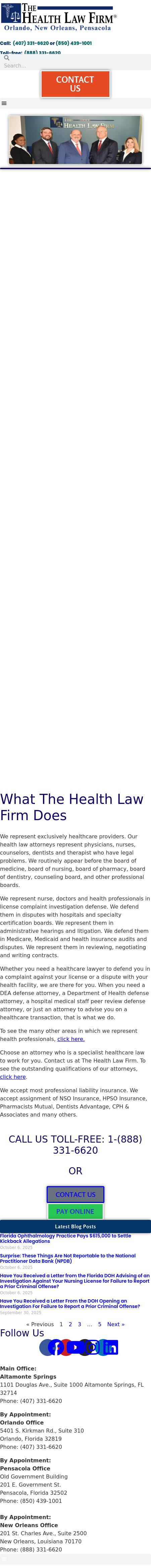 The Health Law Firm - Pensacola FL Lawyers