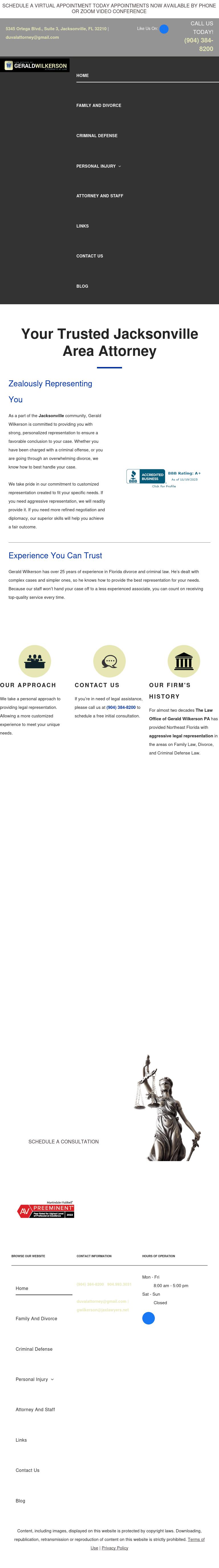 The Law Office Of Gerald Wilkerson Pa - Jacksonville FL Lawyers