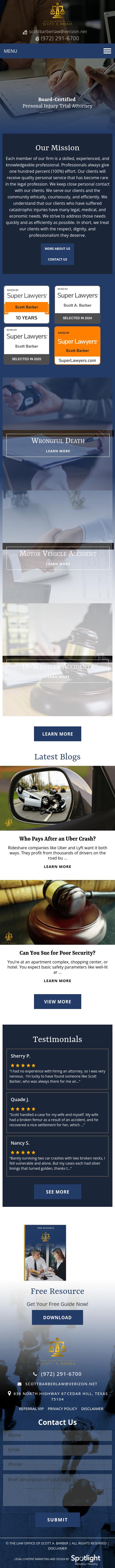 The Law Office of Scott A. Barber - Cedar Hill TX Lawyers