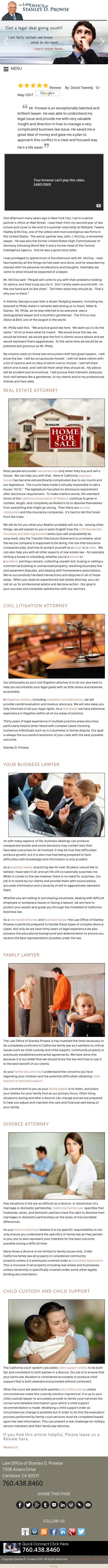 The Law Office of Stanley D. Prowse - Carlsbad CA Lawyers