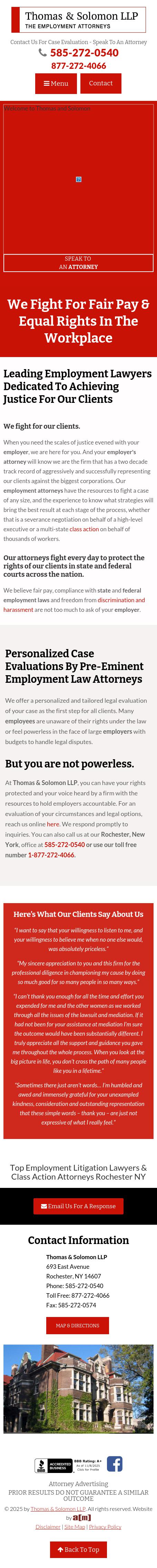 Thomas & Solomon, LLP - Rochester NY Lawyers