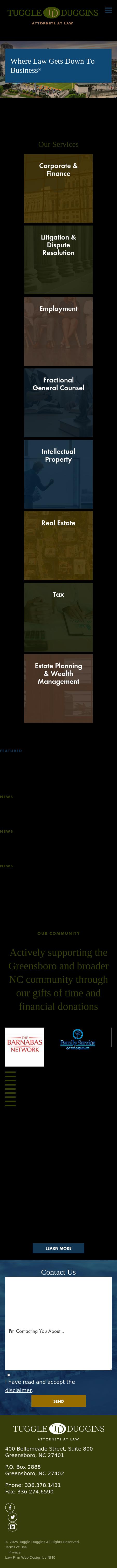 Tuggle & Duggins - Greensboro NC Lawyers
