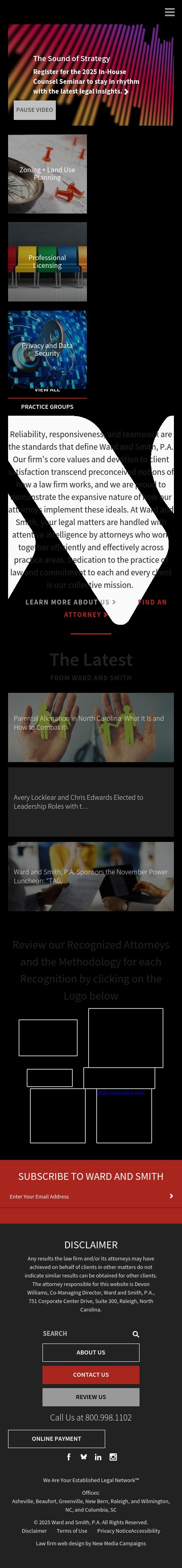 Ward and Smith PA - Raleigh NC Lawyers