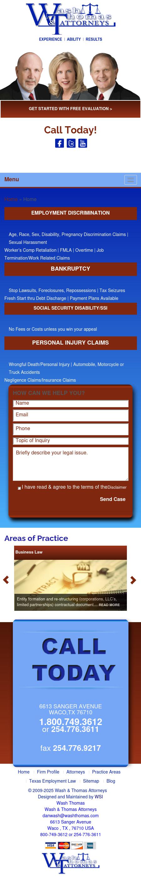 Wash & Thomas - Waco TX Lawyers