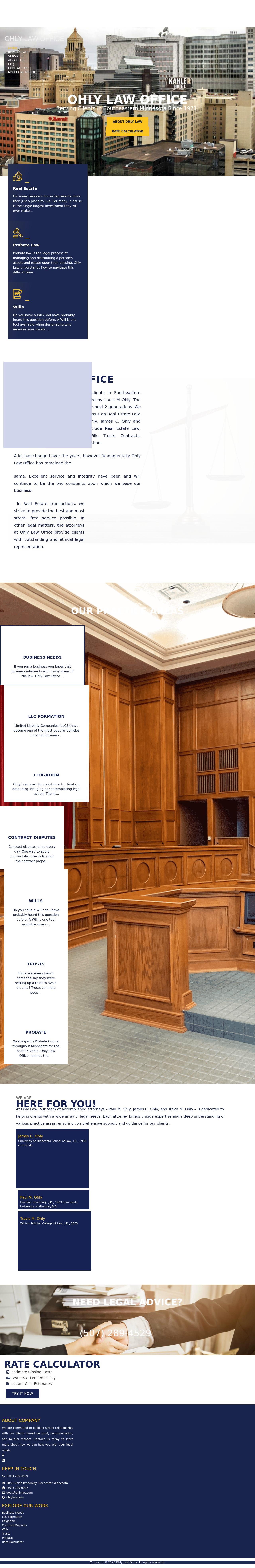 Ohly Law Office - Rochester MN Lawyers