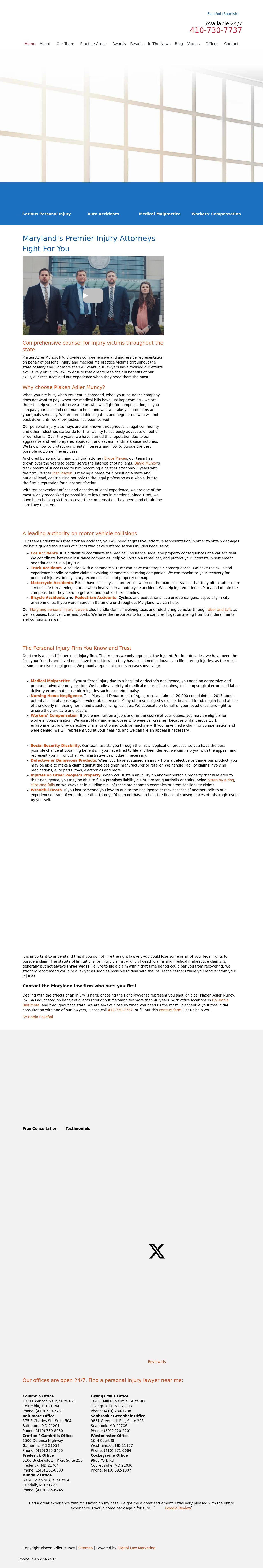 Plaxen & Adler PA - Owings Mills MD Lawyers