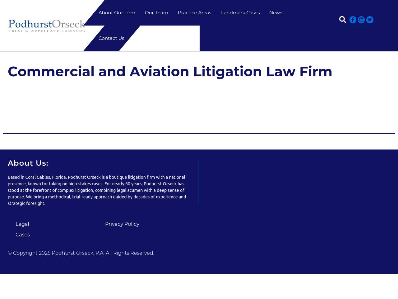 Podhurst Orseck PA - Miami FL Lawyers