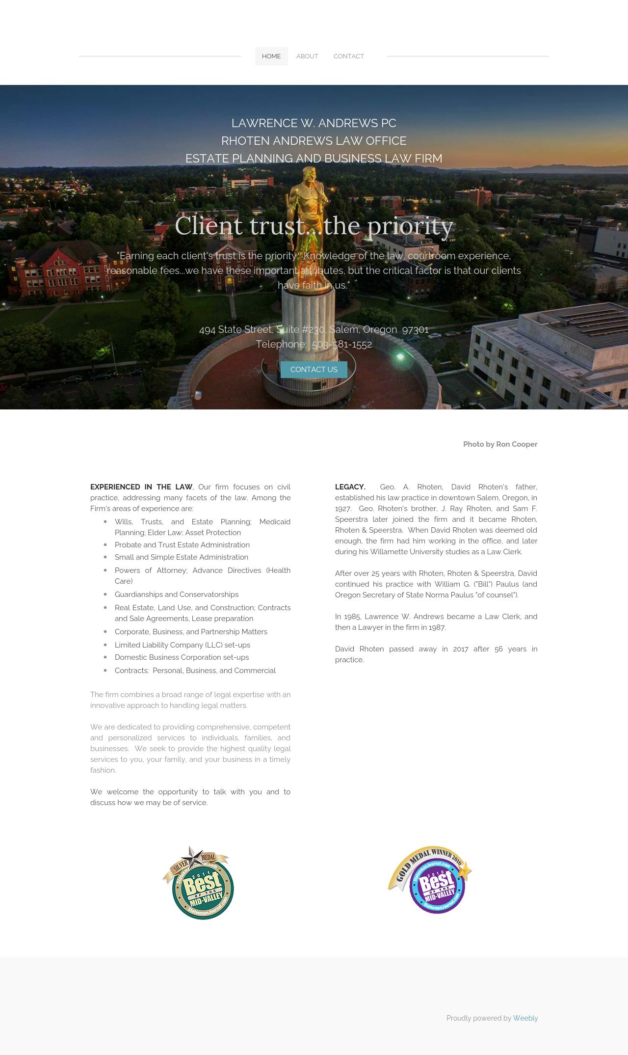 Rhoten, David A. - Salem OR Lawyers