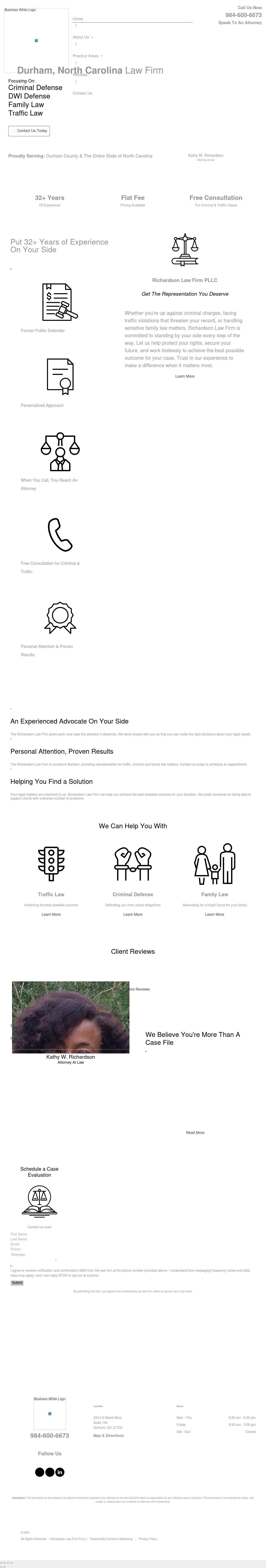 Richardson Law Firm, PLLC - Durham NC Lawyers