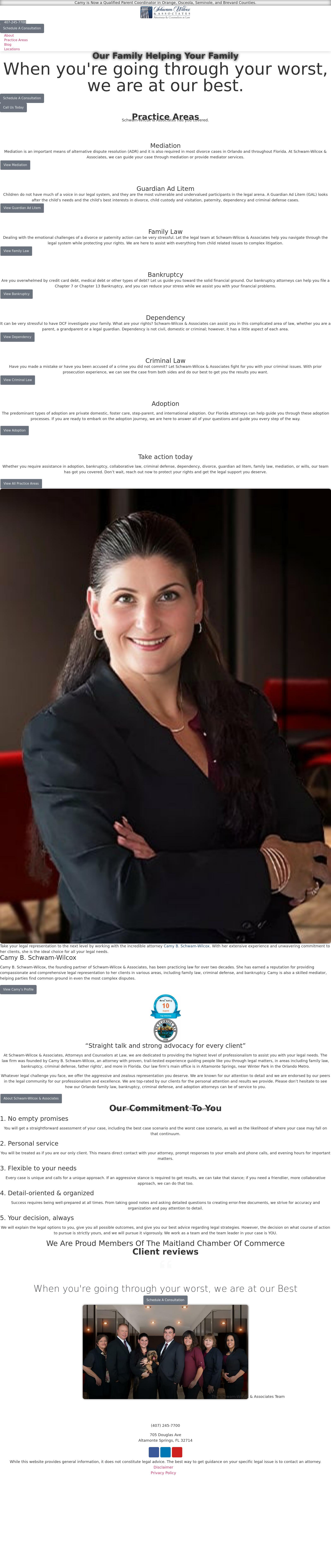 Schwam-Wilcox & Associates, Attorneys and Counselors at Law - South Daytona FL Lawyers