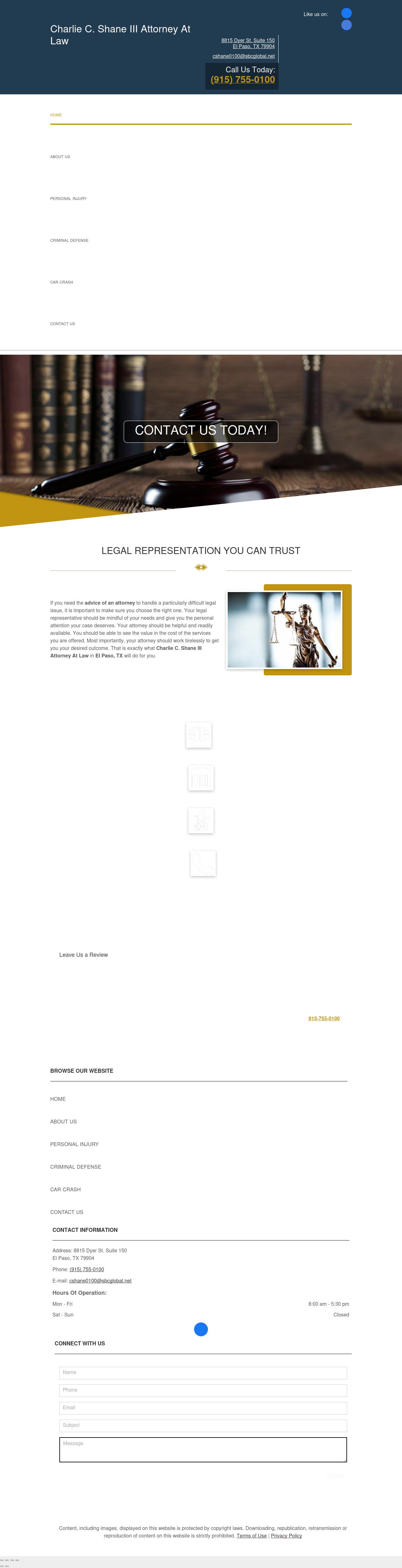 Shane Christopher Attorney At Law - El Paso TX Lawyers