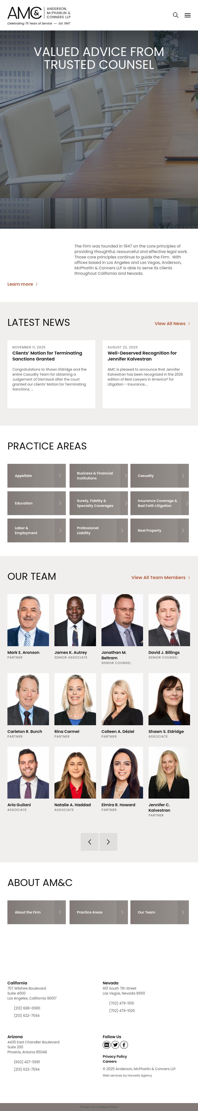 Anderson, McPharlin & Conners LLP - Los Angeles CA Lawyers