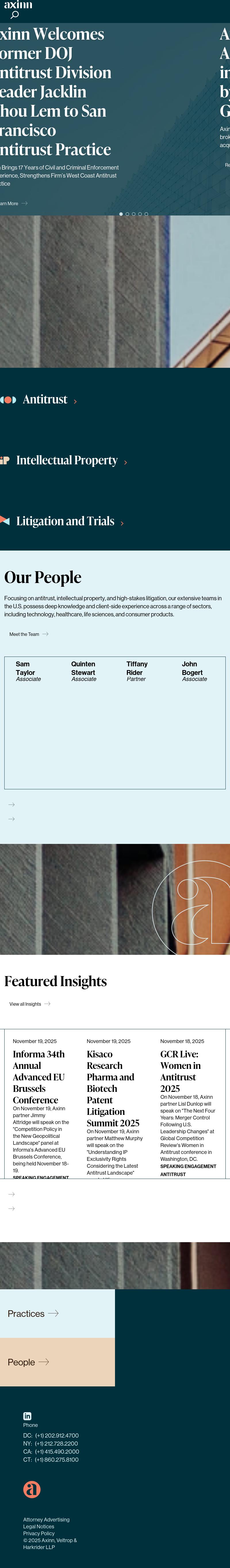 Axinn, Veltrop & Harkrider LLP - New York NY Lawyers