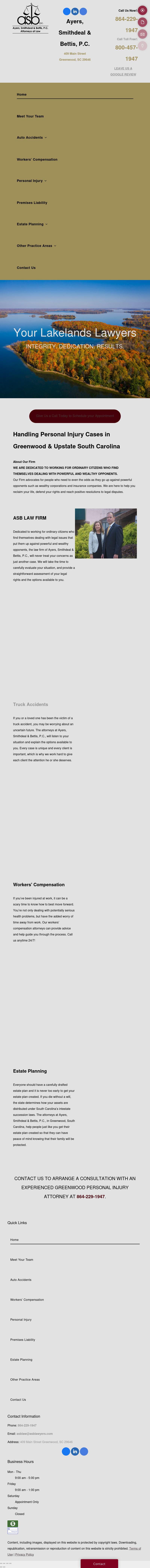Ayers, Smithdeal & Bettis, P.C. - Greenwood SC Lawyers