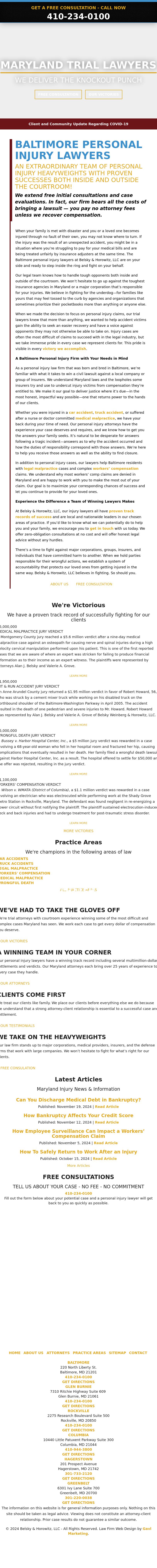 Belsky, Weinberg & Horowitz, LLC - Columbia MD Lawyers