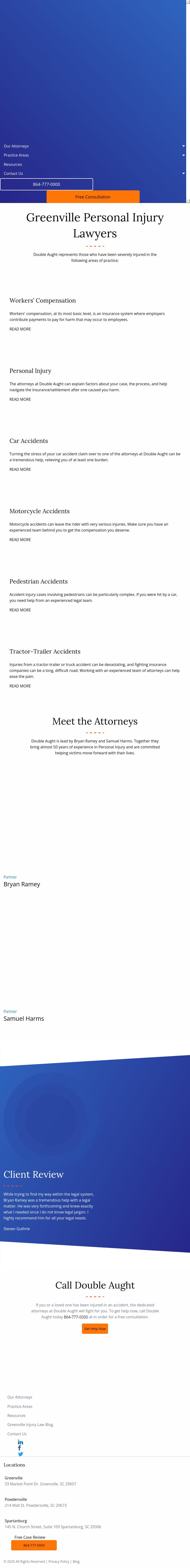 Double Aught Injury Lawyers - Greenville SC Lawyers