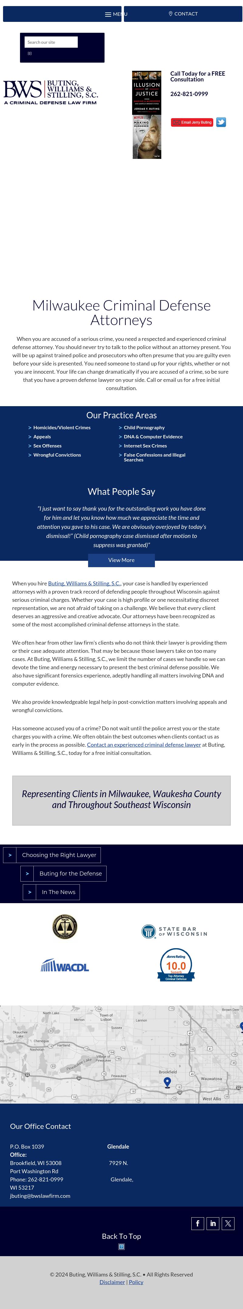 Buting, Williams & Stilling, S.C. - Brookfield WI Lawyers