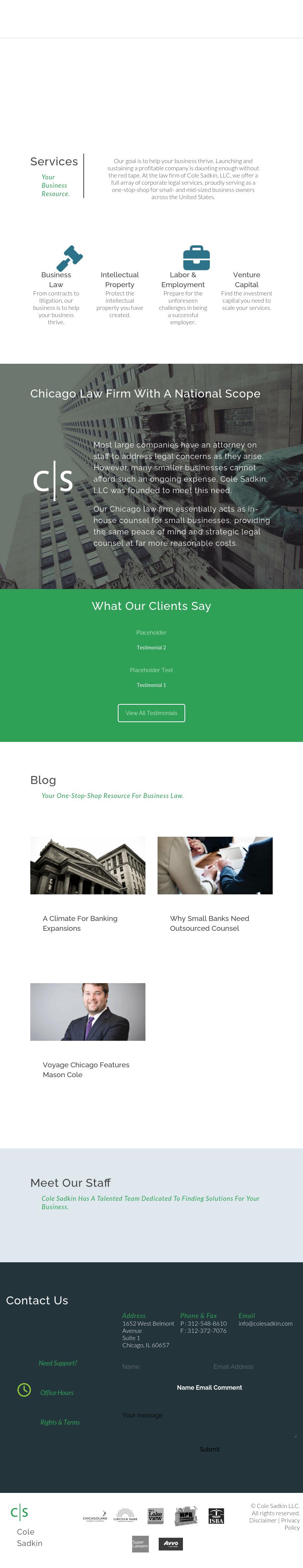 Cole Sadkin, LLC - Chicago IL Lawyers