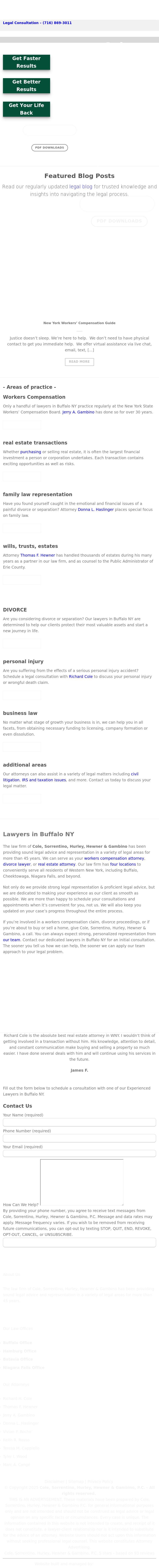 Cole, Sorrentino, Hurley, Hewner & Gambino, P.C. - Niagara Falls NY Lawyers