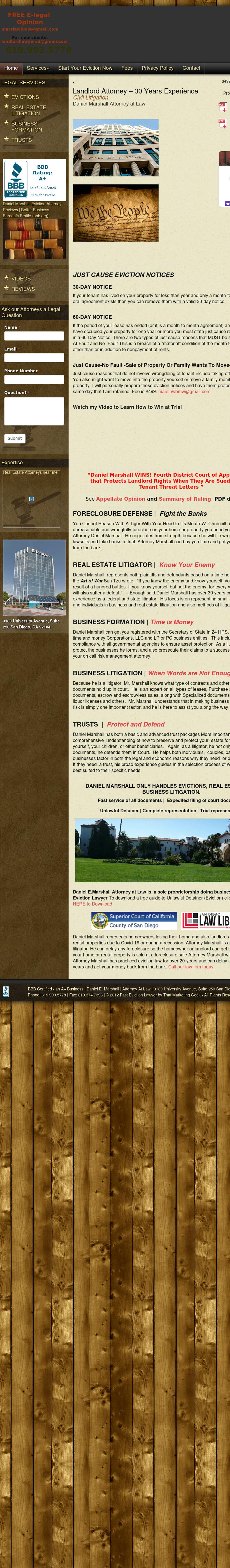 Daniel E. Marshall, Attorney at Law - San Diego CA Lawyers