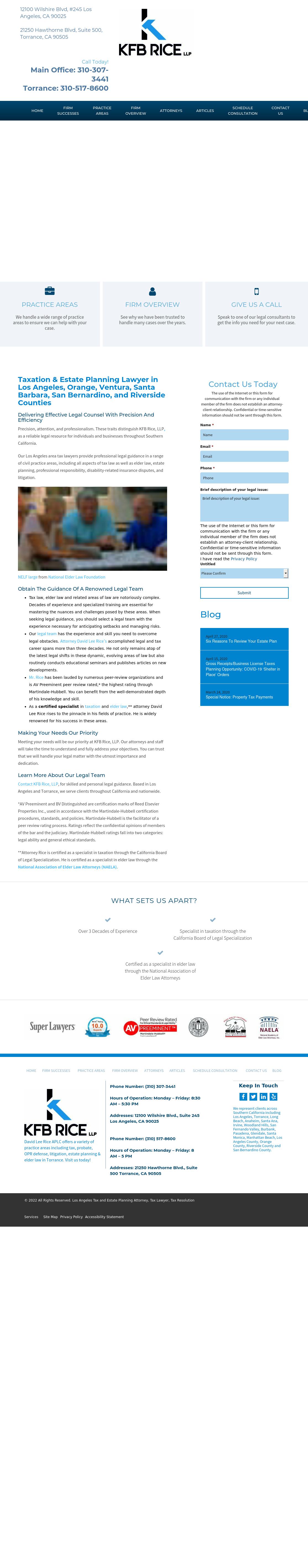 David Lee Rice, A Professional Law Corporation - Torrance CA Lawyers