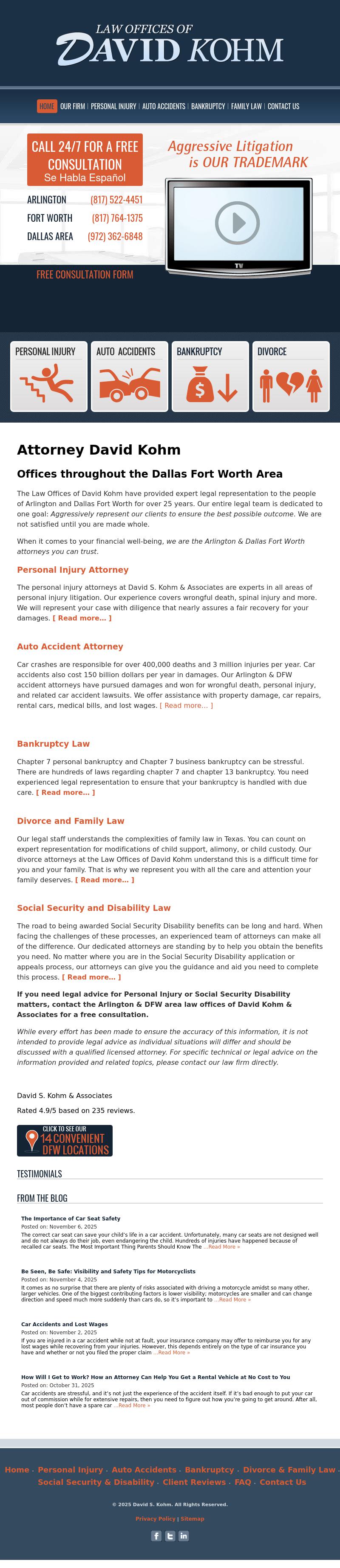 David S. Kohm and Associates- Abogado - Irving TX Lawyers