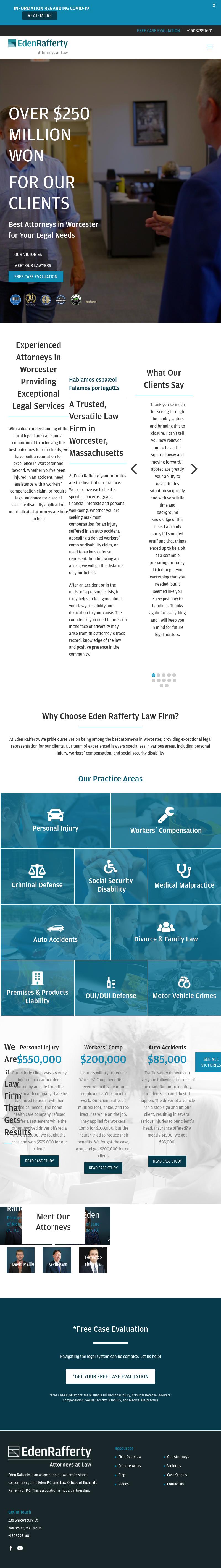 Eden, Rafferty, Tetreau & Erlich, Attorneys at Law - Worcester MA Lawyers