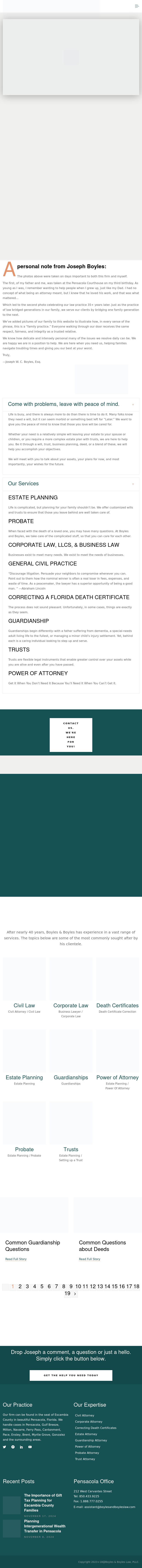 Estate Planning & Corporate Attorney Joseph Boyles, Esq. - Pensacola FL Lawyers