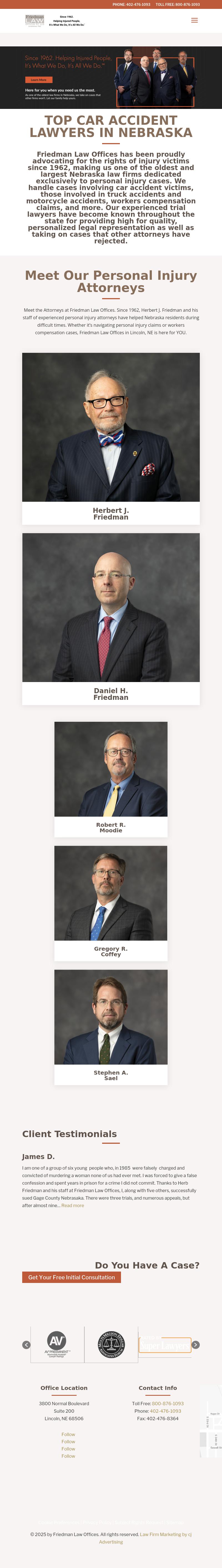 Friedman Law Offices, P.C., L.L.O. - Lincoln NE Lawyers