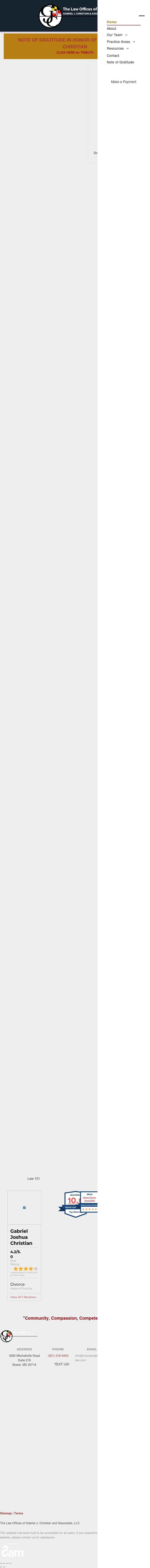 Gabriel J. Christian & Associates, LLC - Bowie MD Lawyers