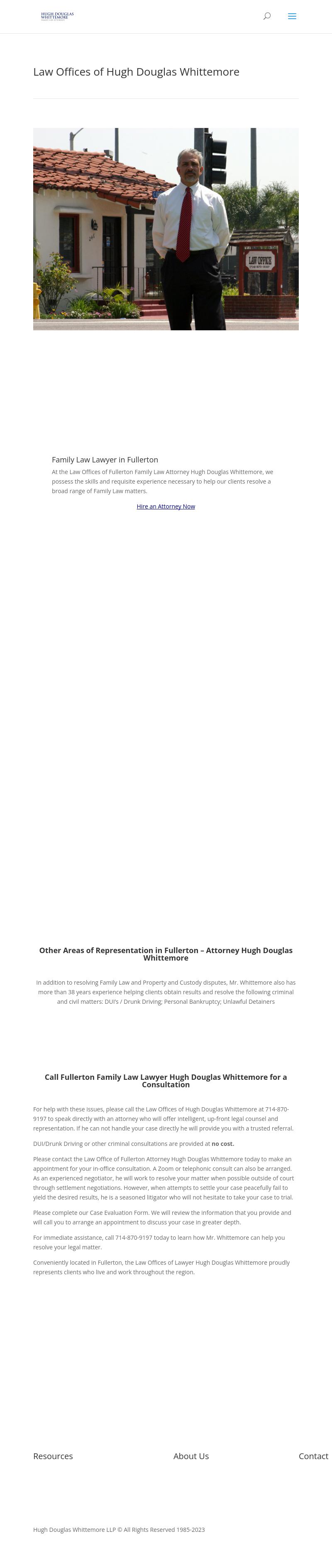 Hugh Douglas Whittemore - Fullerton CA Lawyers