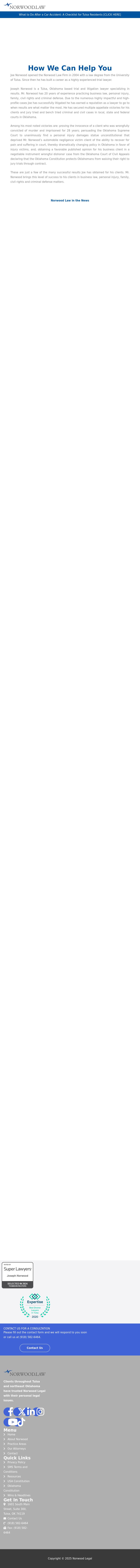 Joseph M. Norwood - Tulsa OK Lawyers