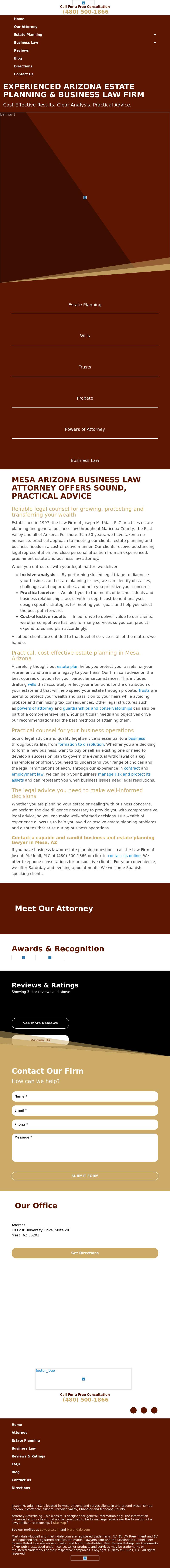 Joseph M. Udall PLC - Mesa AZ Lawyers
