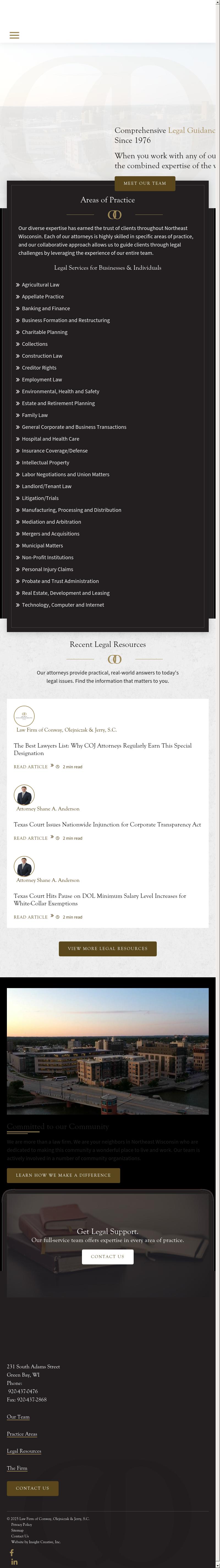 Law Firm of Conway Olejniczak & Jerry SC - Green Bay WI Lawyers