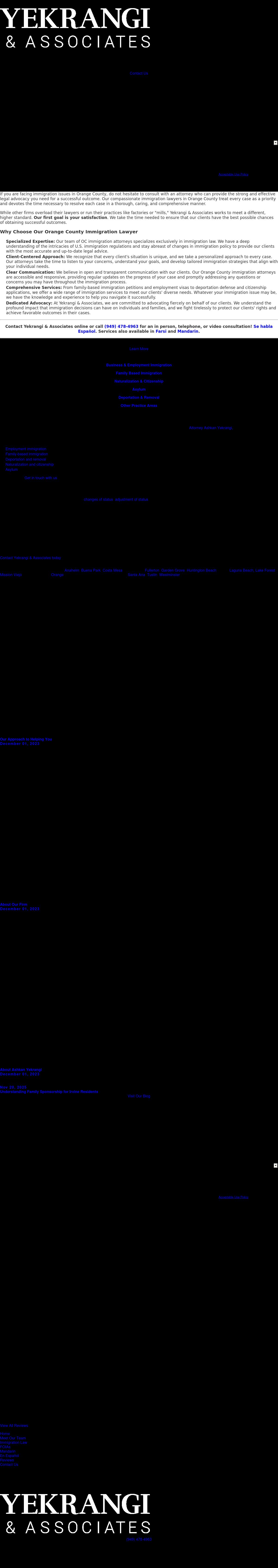 Law Office of Ashkan Yekrangi - Irvine CA Lawyers