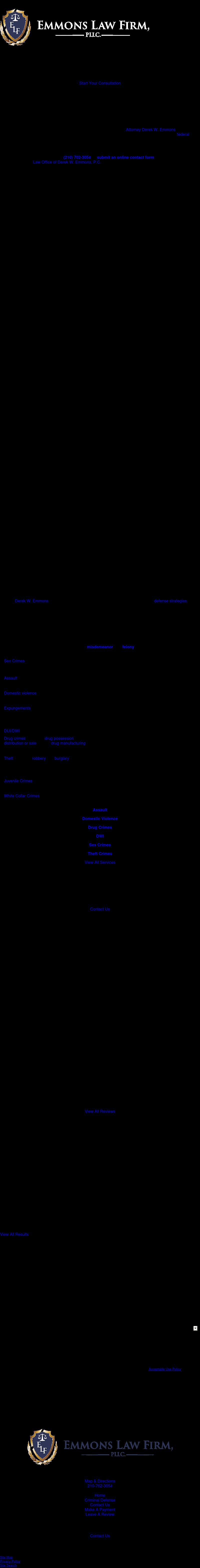 Law Office of Derek W. Emmons, P.C. - San Antonio TX Lawyers