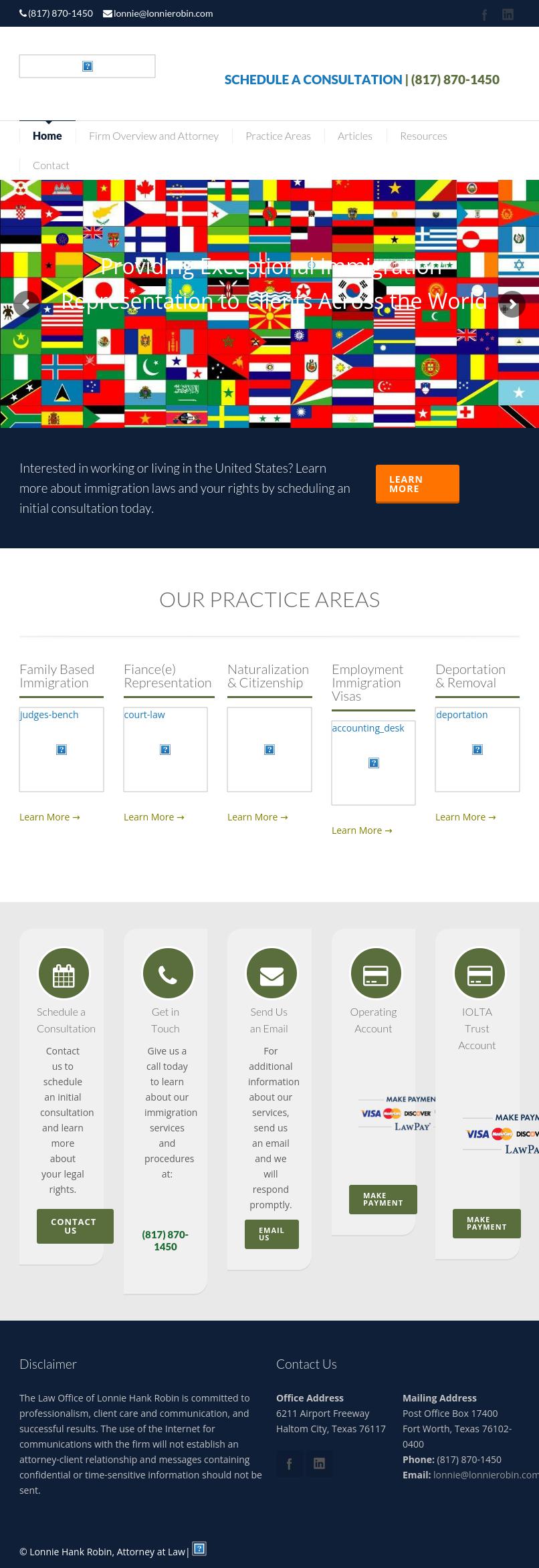 Law Office of Lonnie Hank Robin - Haltom City TX Lawyers