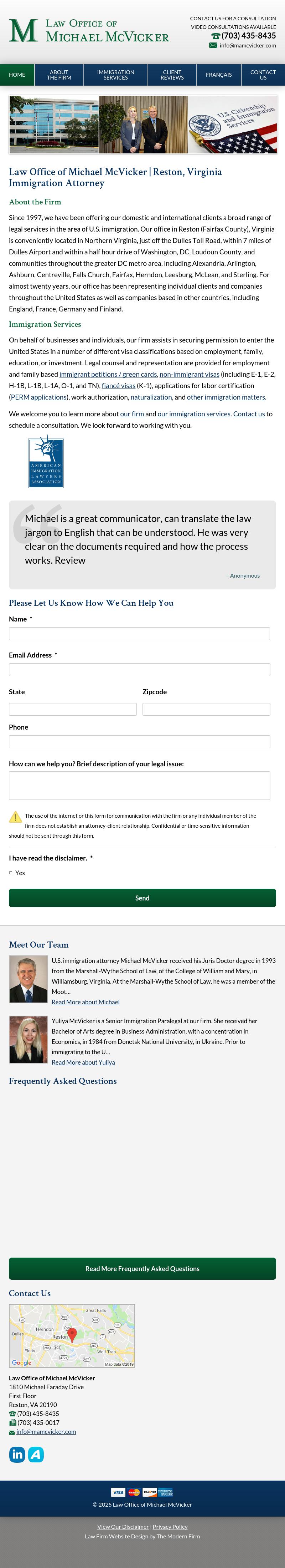 Law Office of Michael McVicker - Reston VA Lawyers