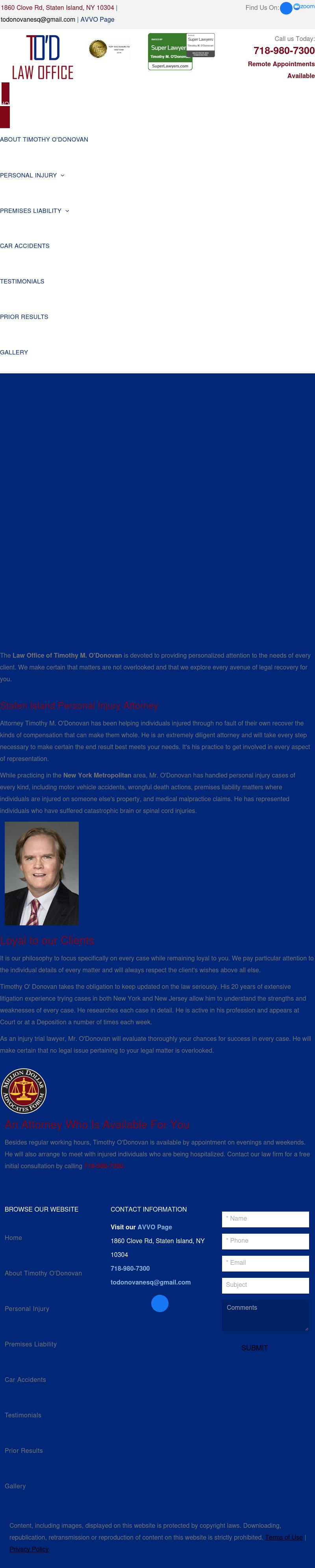 Law Office of Timothy M. O'Donovan - Staten Island NY Lawyers