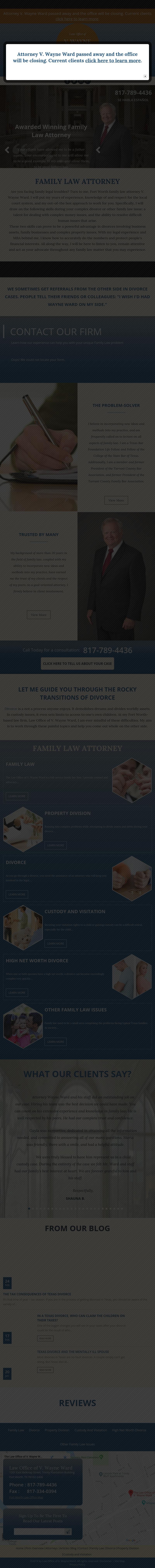 Law Office of V. Wayne Ward - Fort Worth TX Lawyers