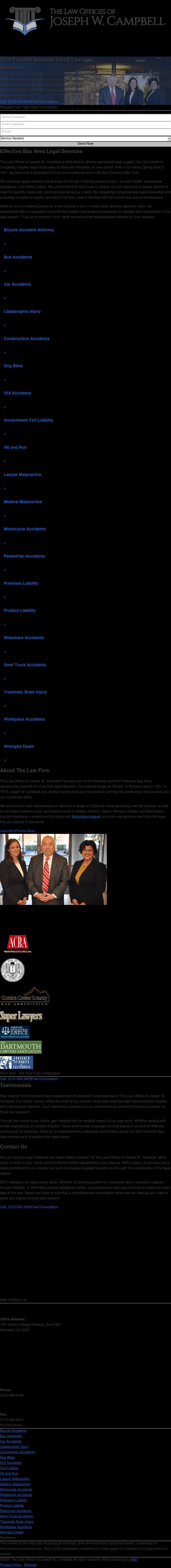 Law Offices of Joseph W. Campbell - Alameda CA Lawyers