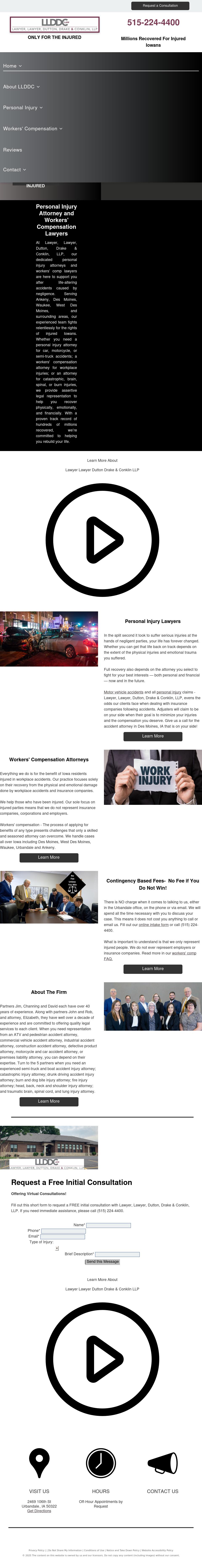 Lawyer, Lawyer, Dutton & Drake, L.L.P., Representing ONLY the Injured! - West Des Moines IA Lawyers