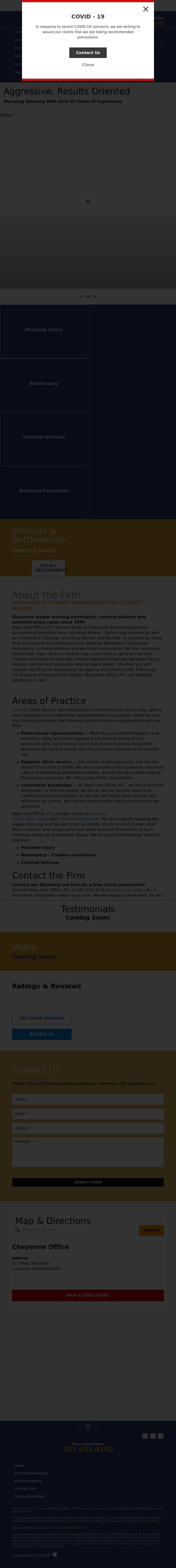 Mark E Macy - Cheyenne WY Lawyers